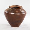 Monumental Woodfired Ash-glazed Jar, Tsubo