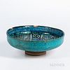 Cobalt and Turquoise-glazed Bowl