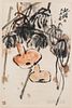 Hanging Scroll Depicting a Gourd Vine
