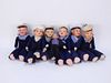 7 Antique Sailormen Boudoir Dolls