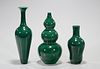 Group of Three Chinese Crackle Glazed Porcelain Vases