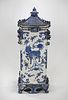 Chinese Blue and White Porcelain Architectural Model
