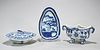 Group of Three Various Chinese Blue and White Porcelains