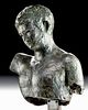 Rare Greek Hellenistic Bronze Sculpture of Male Youth