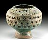 10th C. Persian Nishapur Glazed Pottery Censer TL'd