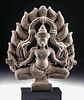 Superb 8th C. Khmer Stone Statue of Shiva