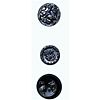 Small Card Of Large Black Glass Pictorial Buttons