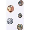 Small Card Of Arts And Crafts Style Metal Buttons