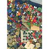 A Large & Heavy Bag Of Mid 20Th C. Colored Glass Buttons