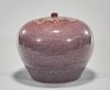Chinese Peach Bloom Glazed Porcelain Covered Jar