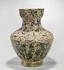 Tall Chinese Glazed Pottery Vase