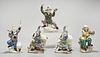 Group of Five Chinese Enameled Porcelain Figures