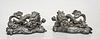 Two Chinese Carved Wood Dragons