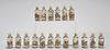 Group of Eighteen Painted and Enameled Porcelain Snuff Bottles