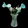 Chribska Glassworks Vase w/ Murano flowers