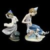 Two (2) Vintage Glazed Porcelain Figurines