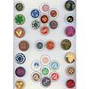 A Full Card Of Assorted Buffed Cellulloid Buttons