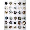 1 Card Of Assorted Pearl Buttons With Metal Ome