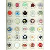1 Full Card Of Assorted Division 1 & 3 Glass Buttons