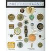 A Card Of Assorted Material Div 1 & 3 Egyptian Buttons