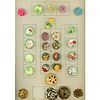 3 Cards Of Assorted  Ceramic Buttons Including Plaster