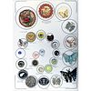 A Card Of Div 1 & 3 Assorted Material Butterfly Buttons