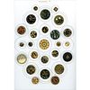 A Full Card Of Assorted Victorian Celluloid Buttons