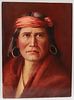 Signed KPM Porcelain Plaque of a Native American.