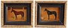 Pair of Folk Art Horse Paintings