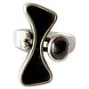 Jules Brenner Sterling Silver Garnet American Modernist Ring