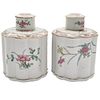 Pair of Famille Rose Tea Caddies, Late 19th/Early 20th Century