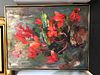 20th C. Floral Oil Painting on Canvas