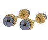 Tiffany &amp; Co Schlumberger 18K Gold Hematite Acorn Cufflinks