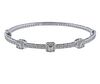 Charriol 18K Gold Diamond Bangle Bracelet