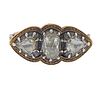 Antique Continental 14K Gold Silver Diamond Ring