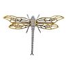 Dankner 18k  Gold Diamond Dragonfly Brooch Pin