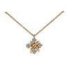 Tiffany &amp; Co Schlumberger 18k Gold Platinum Diamond Lynn Pendant Necklace