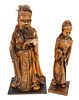 Two Asian Carved Wood Figures