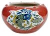 A Chinese Red Glazed Pottery Fish Bowl