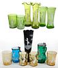13 Assorted Pieces Mary Gregory Glass
