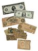 Group of U.S. and Confederate Currency