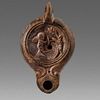 Ancient Roman Terracotta Oil Lamp with Cupid c.2nd century AD. 