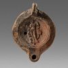 Ancient Roman Terracotta Oil Lamp with Aphrodite c.4th century AD. 