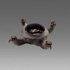 Ancient Middle Eastern 4 wicks Bronze Oil Lamp c.10th-12th century AD. 