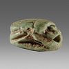 Ancient Egyptian Faience Scarab c.525 BC. 