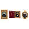 Lot of Three Miniature Portraits, Mexico and Europe, 19th-20th centuries