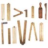 Lot of Measuring Instruments, Europe and Mexico, 19th-20th centuries, Bronze, wood, and bone, 13 pieces