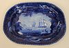 Historical Blue Staffordshire Meat Platter "Christianburg Danish Settlement on The Gold Coast of Africa", 19th century, Wood & Sons ...