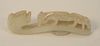Chinese White Jade Belt Buckle, carved dragons.
length 4 inches. Provenance: A Scarsdale, New York Estate