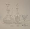 Sixteen St. Louis "Tommy" Crystal Group to include set of fourteen sherry stemmed glasses, height 5 1/2 inches; decanter with stoppe...